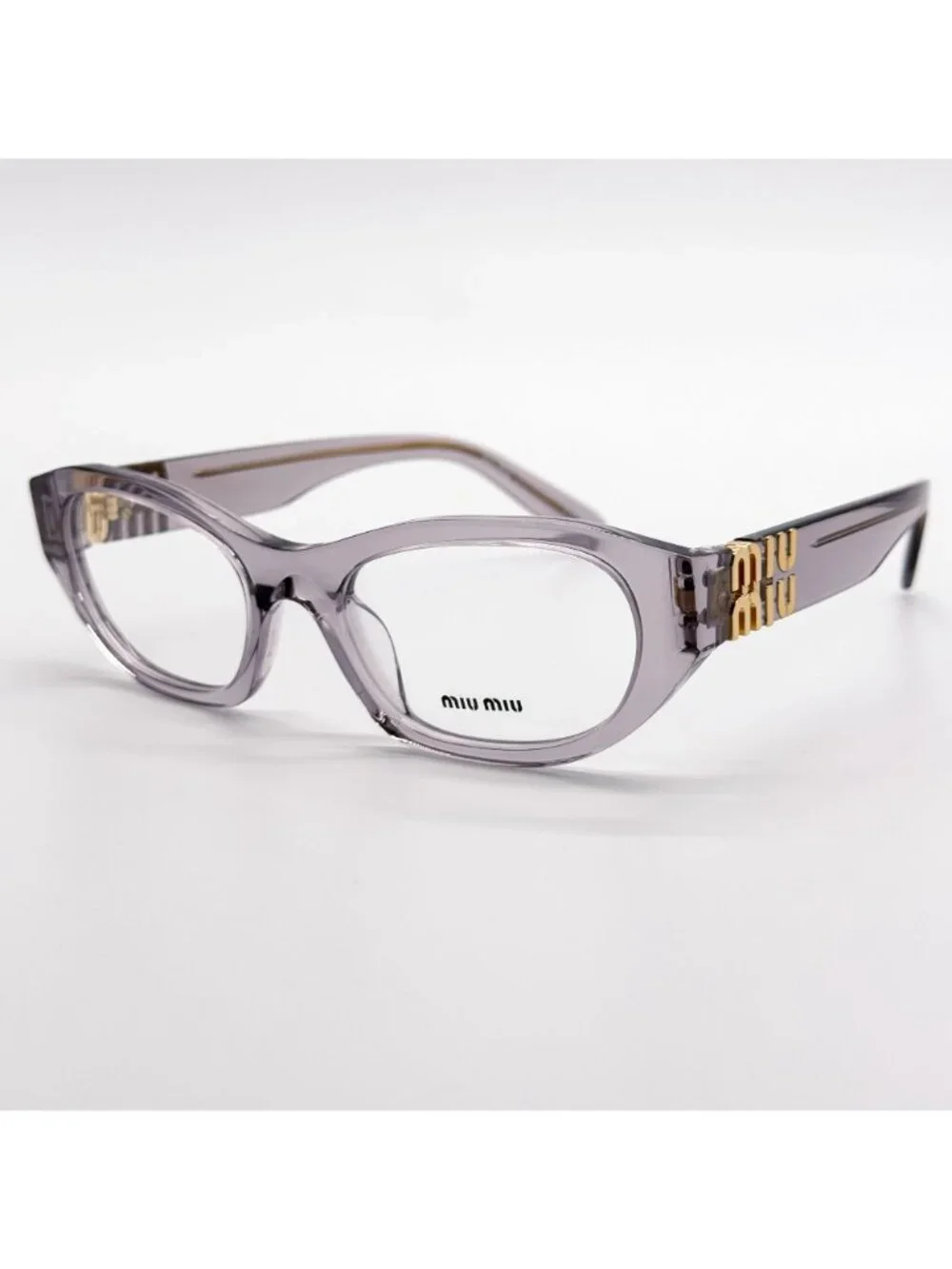 New Miu Miu MU03WV 12W1O1 Clear Pink Women Eyeglasses